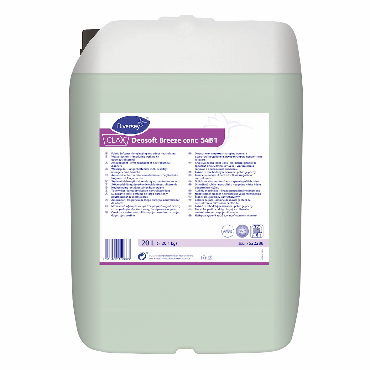 Diversey Clax Deosoft Breeze conc 54B1 20L, 20,1 kg, засіб для прання (Клакс Деософт Бріз конц 54Б1 (20,1 кг))
